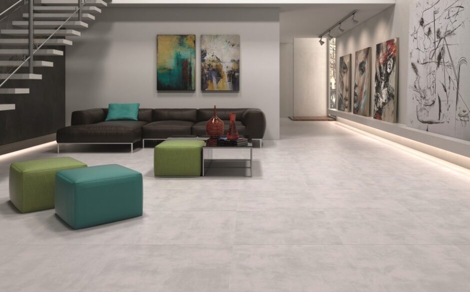 Cemento Geo White Porcelain Floor Tiles