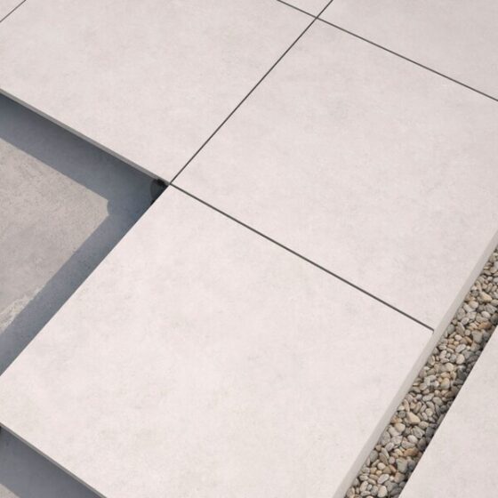 cream porcelain paving slabs