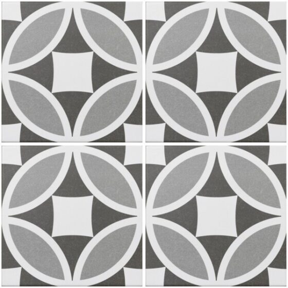 Olympia Grey Victorian Style Patterned Tiles