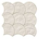 Scale White Scallop Shape Tiles