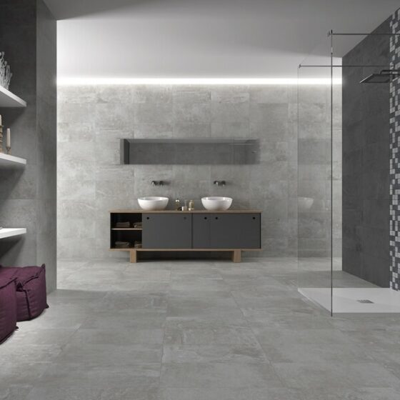 Stone Trend Grey Porcelain Tiles