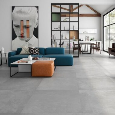 Tokio Anti Slip Grey Large Tiles for Floors