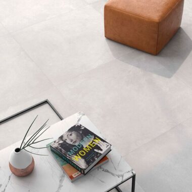 Tokio large light grey floor tiles