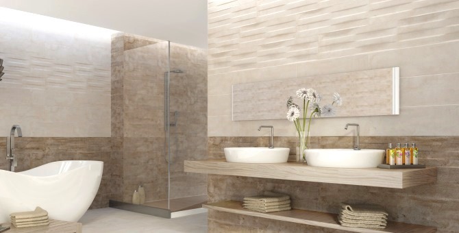 Loft beige wall tiles for bathroom tile designs