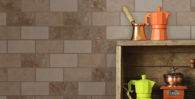 Modena Mix of Beige or Grey Brick Tiles