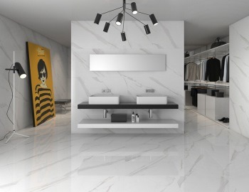 Statuary Large Marble Effect Floor Tiles