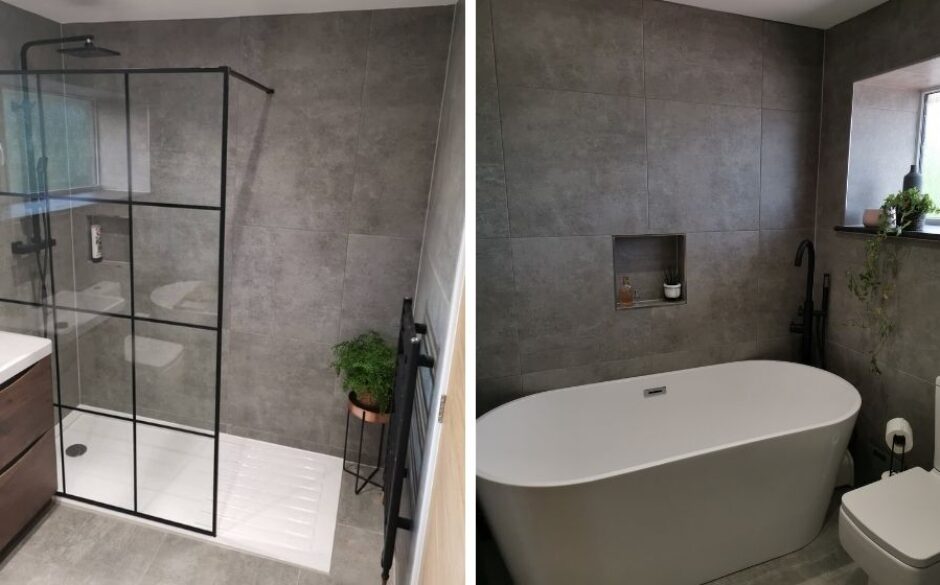 Contemporary Bathroom - Cemento Tiles