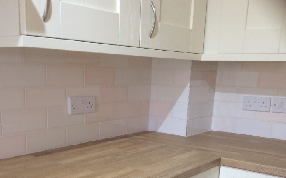 Pink Pastel Kitchen Tiles Customer Project