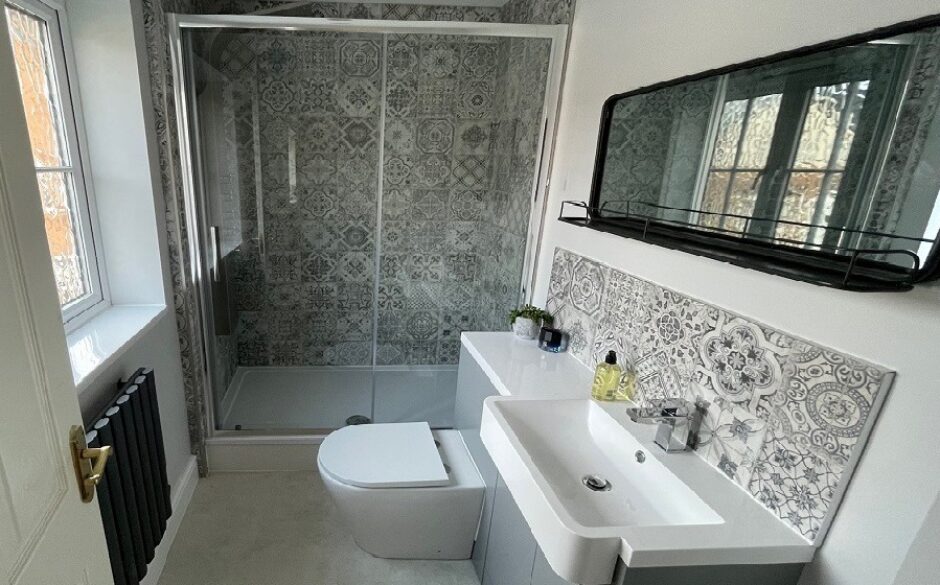 Patchwork Tile Bathroom