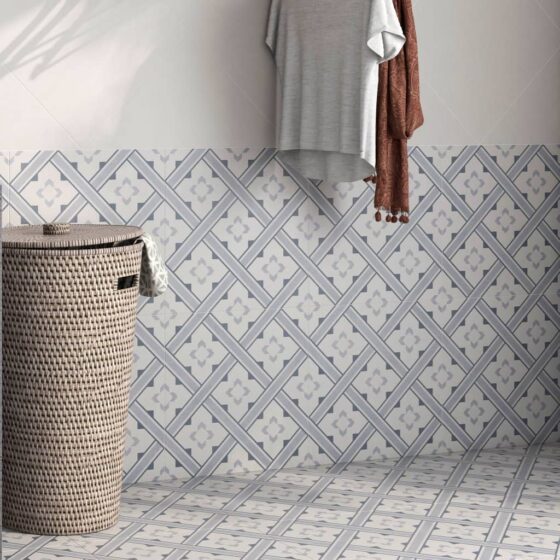 Kilburn Blue Floral Tiles