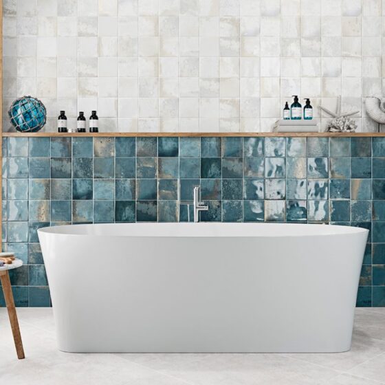 Provence Square Blue Tiles - Square bathroom tiles