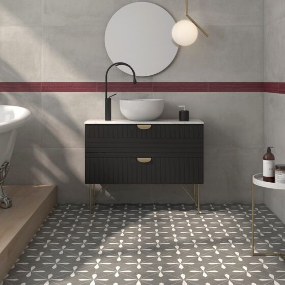 Waterloo Black and White Geometric Tiles