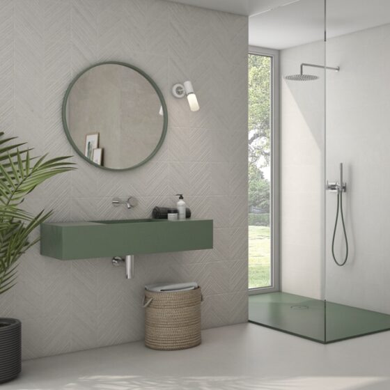 Derry Pearl Grey Chevron Wall Tiles