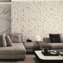 Eclipse Marble Effect Contemporary Tiles - Room Setting